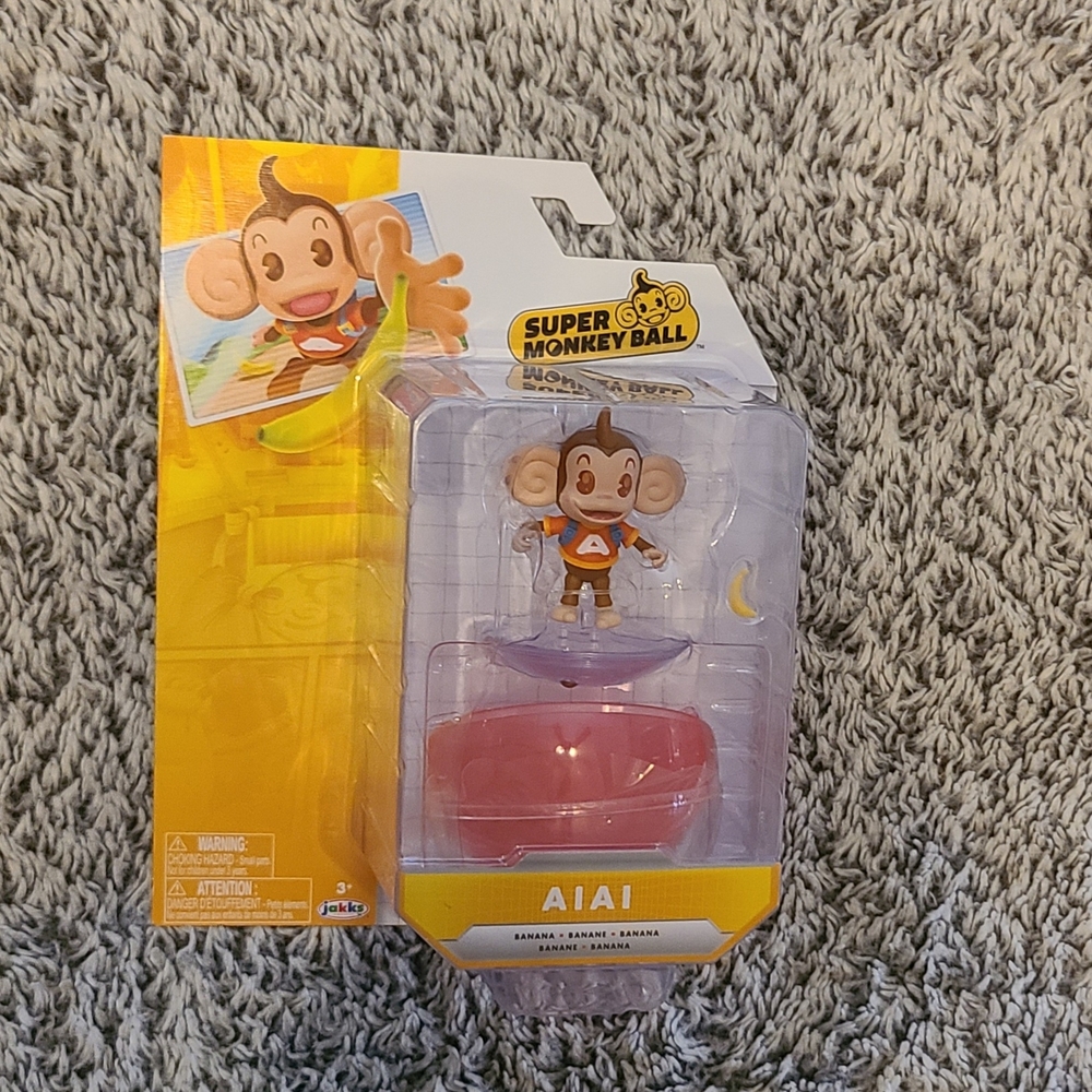 Jakks Pacific Super Monkey Ball AiAi W/ Banana Action Figure Brand New Sega Toy